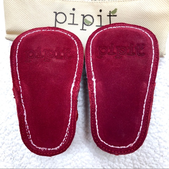 Pipit Suede Stripe Baby Shoes Sky-Red Size 3 - Picture 6 of 11